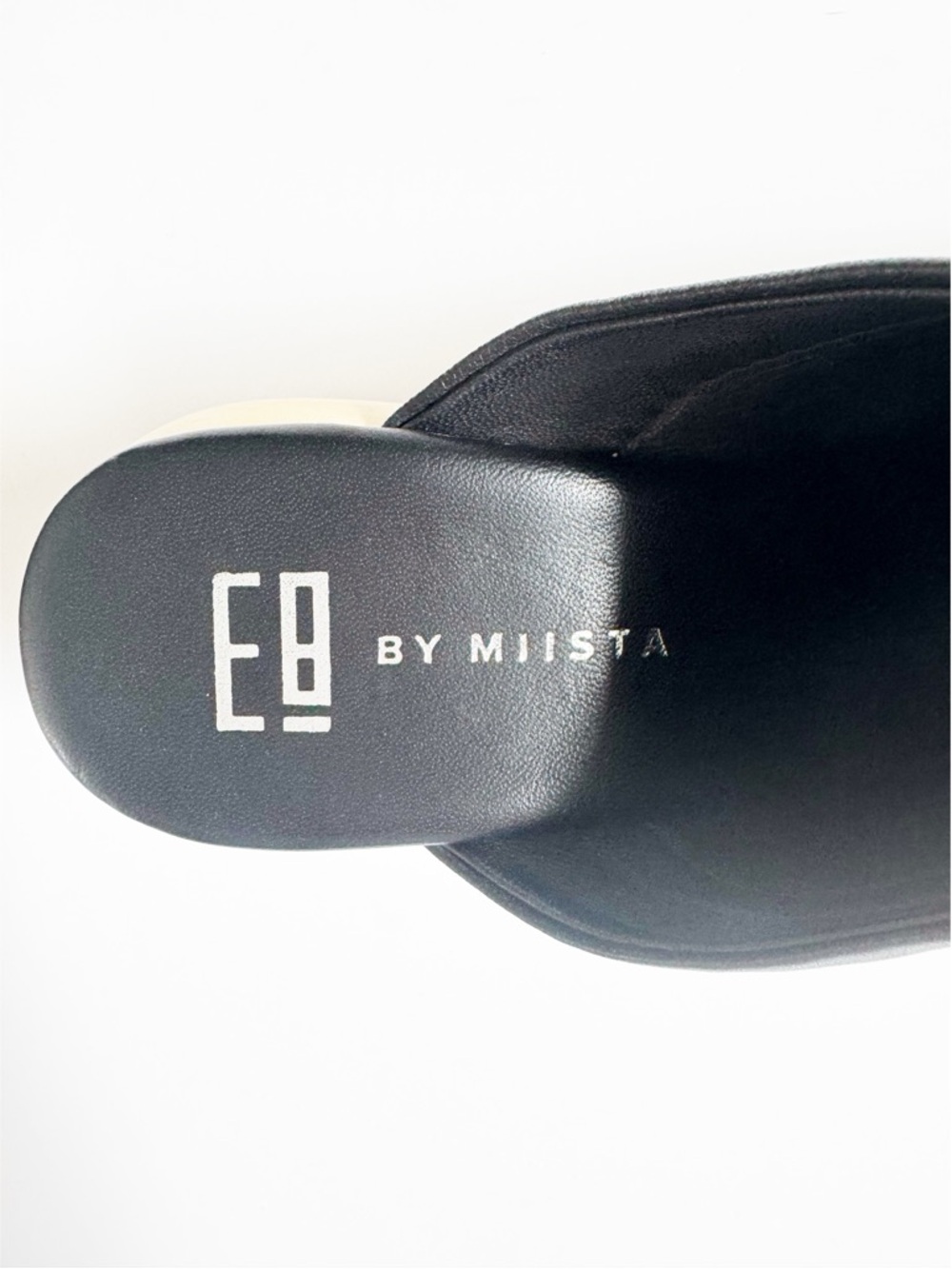 E8 By MIISTA Roberta Wooden Platform Clog In Black Leather | 39 - Picture 7 of 11